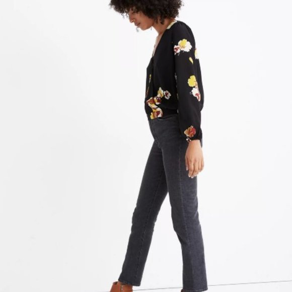 Madewell Silk Wrap Top in Gallery Floral XXL - Picture 3 of 8